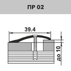 Порог алюминиевый разноуровневый кант 40х1800 мм шампань перепад 10 мм - фото 5
