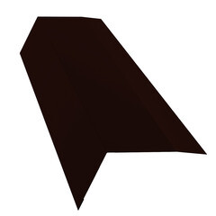 Изображение товара Планка карнизная для металлочерепицы 100х65 мм 2 м темно-коричневая RR 32 rooftop matte