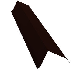 Изображение товара Планка торцевая для металлочерепицы 100х80 мм 2 м темно-коричневая RR 32 rooftop matte