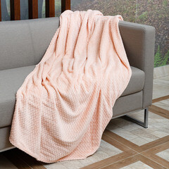 Плед 140х200 см Belezza Valira микрофибра бежевый - фото 3