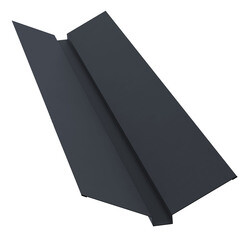 Изображение товара Ендова внешняя для металлочерепицы 115х30х115 мм 2 м графитово-серая RAL 7024 матовая satin matt