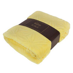 Плед 180х200 см Belezza Хризантема микрофибра желтый - фото 4