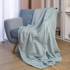 Плед 130х170 см Ardenza Aristo флис голубой - фото 2