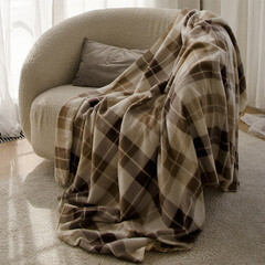 Плед 130х170 см Belezza Бостон флис коричневый - фото 2