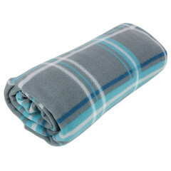 Плед 140х200 см Belezza Scotland флис голубой - фото 1