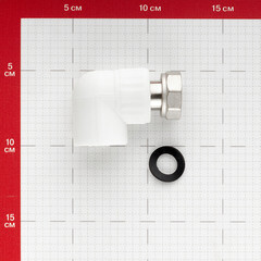 Угол полипропиленовый Valfex 25 мм х 3/4 ВР(г) с накидной гайкой (101380) - фото 2