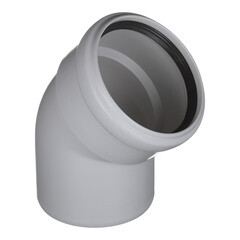 Отвод Ostendorf SKB d110 мм 45° пластиковый бесшумный для внутренней канализации (335120) - фото 1