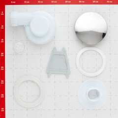 Сифон для литьевых поддонов Good Door Квадро пластик 10х15 см с крышкой - фото 2