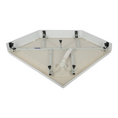 Поддон Alex Baitler акриловый 100х100х17 см трапеция белый низкий (AB10017V-1) - фото 2