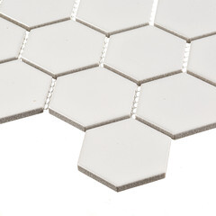 Мозаика Starmosaic Hexagon small белая керамическая 282х272х6 мм матовая - фото 2