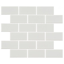 Мозаика Starmosaic Brick White Glossy белая керамическая 295х291х6 мм глянцевая