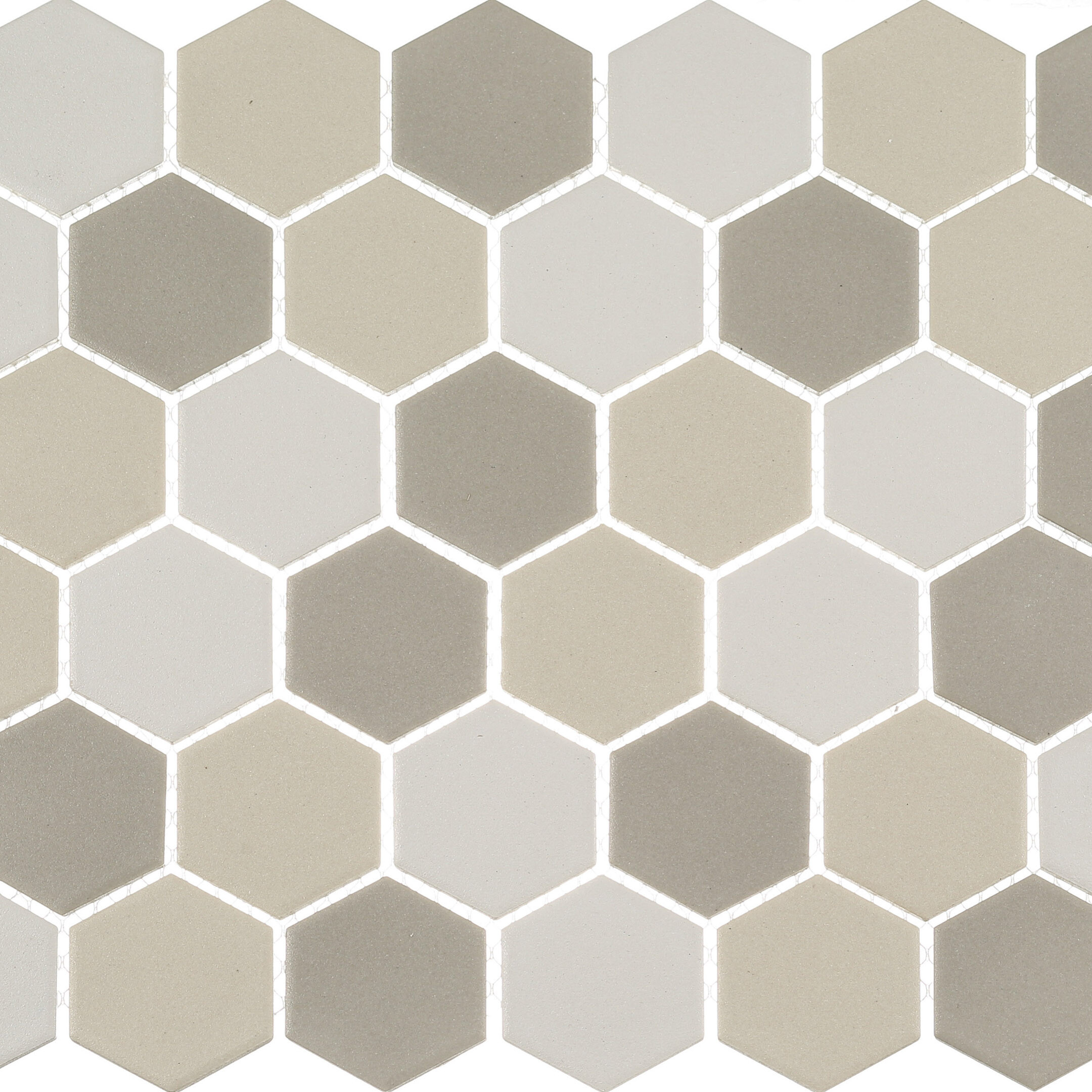 Изображение товара Мозаика Starmosaic Hexagon small LB Mix Antid бежевая керамическая 325х282х6 мм