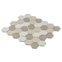 Мозаика Starmosaic Hexagon small LB Mix Antid бежевая керамическая 325х282х6 мм - фото 3