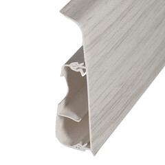 Плинтус ПВХ напольный Salag Lima 72 мм баллард 2500 мм со съемной панелью Г-профиль - фото 2