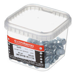 Болт оцинкованный M8x20 мм DIN 6921 10,9 с фланцем (60 шт.) - фото 2