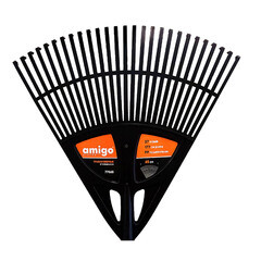 Грабли веерные Amigo (77065) полипропиленовые для листьев и травы 27 зубьев 1200 мм - фото 5