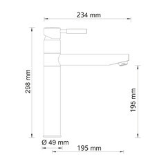 Смеситель для кухни WasserKraft Main хром с высоким изливом однорычажный (4107) - фото 3