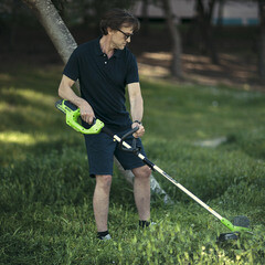 Триммер аккумуляторный Greenworks 40V G40LTK2 40 В Li-Ion 2 Ач 1 АКБ и ЗУ (2101507UA) - фото 9