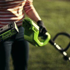 Триммер аккумуляторный Greenworks 40V G40LTK2 40 В Li-Ion 2 Ач 1 АКБ и ЗУ (2101507UA) - фото 6