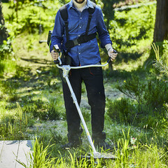 Триммер аккумуляторный Greenworks 40V GD40BCBK4 40 В Li-Ion 4 Ач 1 АКБ и ЗУ (2105707UB) - фото 2