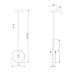 Светильник подвесной Eurosvet Gallo Е14 60 Вт 4 кв.м черный IP20 (a052350) - фото 4