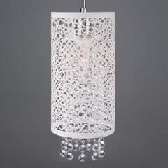 Светильник подвесной Eurosvet Laguna Е14 60 Вт 4 кв.м хром/белый IP20 (00000065378) - фото 5