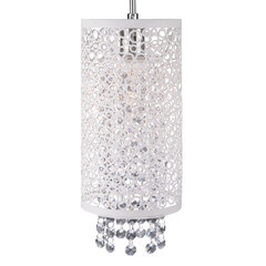 Светильник подвесной Eurosvet Laguna Е14 60 Вт 4 кв.м хром/белый IP20 (00000065378) - фото 2