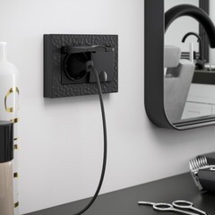 Рамка для двойной розетки Werkel Hammer черная (a052535) - фото 4