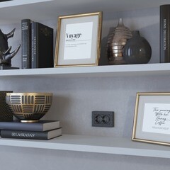 Рамка для двойной розетки Werkel Hammer черная (a052535) - фото 3