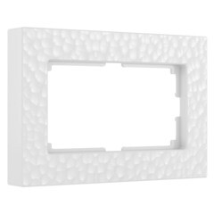 Изображение товара Рамка для двойной розетки Werkel Hammer белая (a052533)