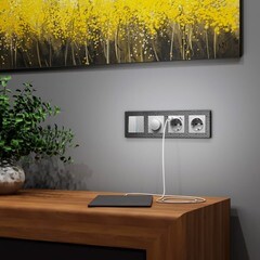 Рамка Werkel Hammer четырехместная черная (a052527) - фото 3