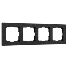 Рамка Werkel Hammer четырехместная черная (a052527) - фото 1