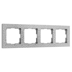Изображение товара Рамка Werkel Hammer четырехместная серебряная (a052524)
