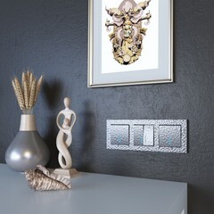 Рамка Werkel Hammer трехместная серебряная (a052520) - фото 3