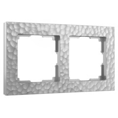 Рамка Werkel Hammer двухместная серебряная (a052516) - фото 1