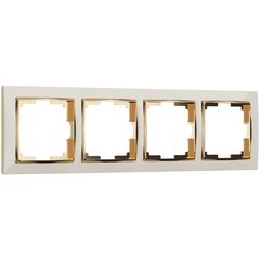 Изображение товара Рамка Werkel Snabb четырехместная слоновая кость/золото (a051658)