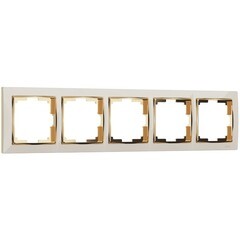 Изображение товара Рамка Werkel Snabb пятиместная слоновая кость/золото (a051655)