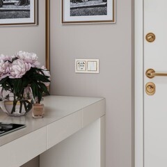 Рамка Werkel Snabb двухместная слоновая кость/золото (a051651) - фото 2