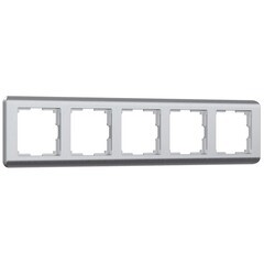 Изображение товара Рамка Werkel Stream пятиместная серебряная (a051272)