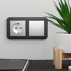 Рамка Werkel Stream двухместная графит (a051267) - фото 2