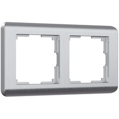 Рамка Werkel Stream двухместная серебряная (a051266) - фото 1