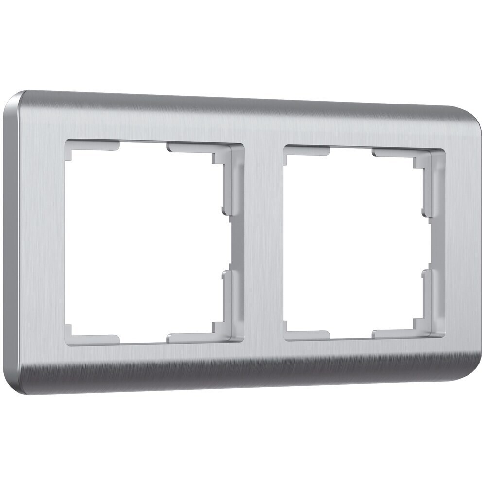 Изображение товара Рамка Werkel Stream двухместная серебряная (a051266)