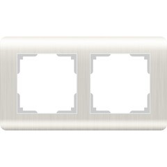 Рамка Werkel Stream двухместная перламутровая (a051262) - фото 4