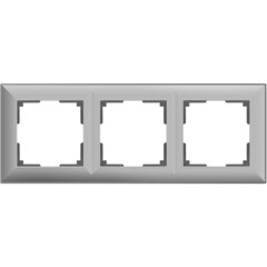 Рамка Werkel Fiore трехместная серебряная (a051031) - фото 2