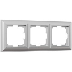 Рамка Werkel Fiore трехместная серебряная (a051031) - фото 1
