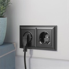 Рамка Werkel Fiore двухместная черная (a051029) - фото 3