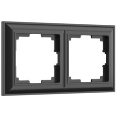 Рамка Werkel Fiore двухместная черная (a051029) - фото 1