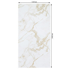 Панель МДФ мрамор каррара бежевый влагостойкая 2440х1220х3 мм Стильный Дом 2,977 кв.м (v84839) - фото 7