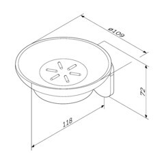 Мыльница для ванной AM.PM X-Joy с держателем стекло черная (A8434222) - фото 4