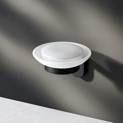 Мыльница для ванной AM.PM X-Joy с держателем стекло черная (A8434222) - фото 3